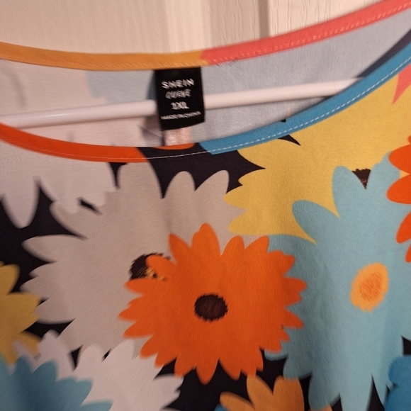 Floral Multicolor T Shirt Dress - Picture 5 of 5